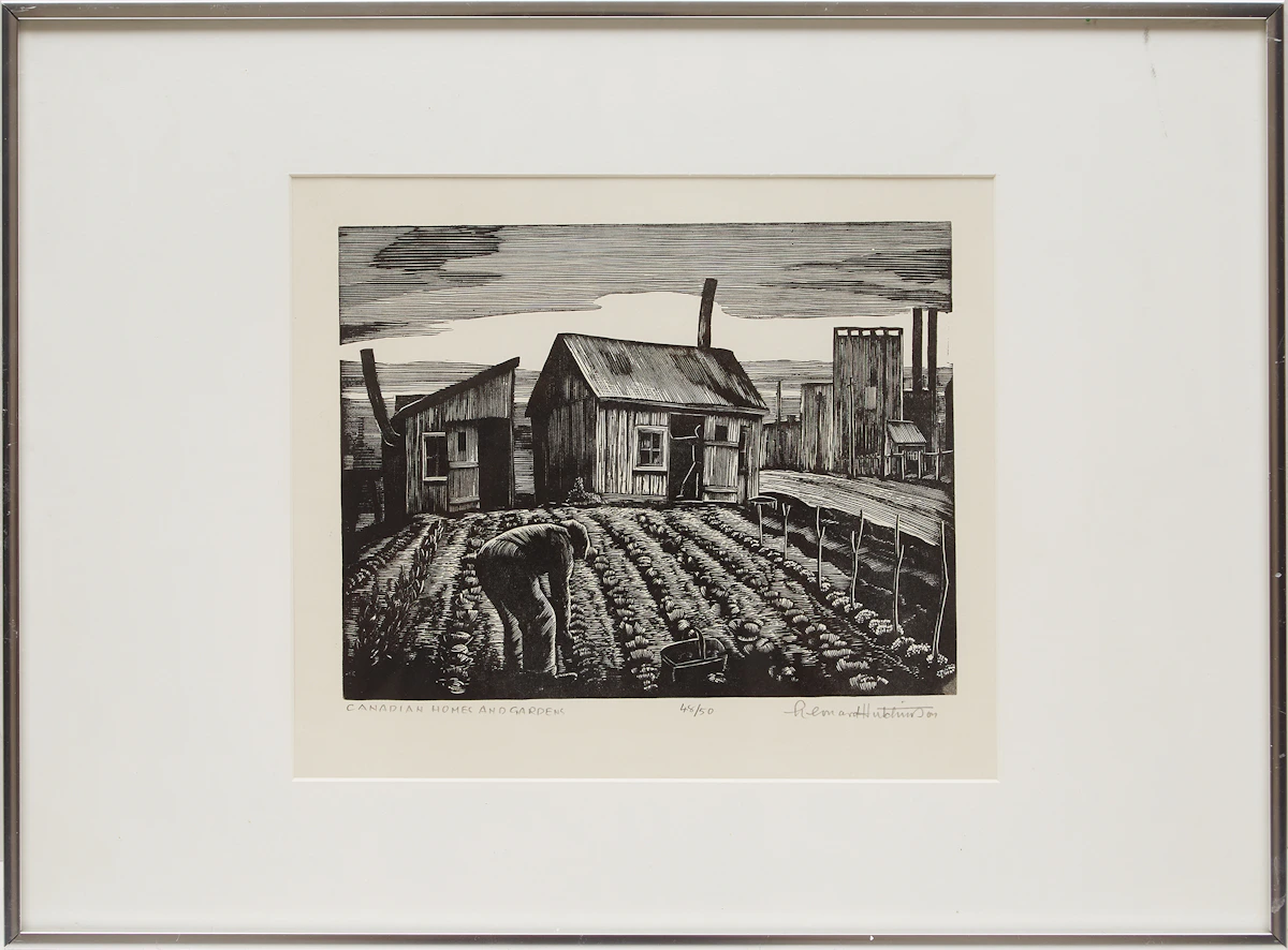 Leonard Hutchinson, Canadian Homes and Gardens, woodblock print