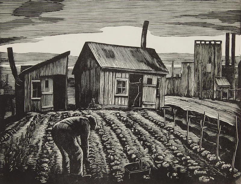 Leonard Hutchinson, Canadian Homes and Gardens, woodblock print - view 2