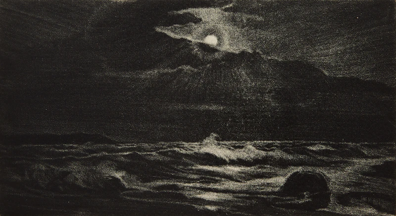 Owen Staples, Moonlight on the Lake, mezzotint - view 2