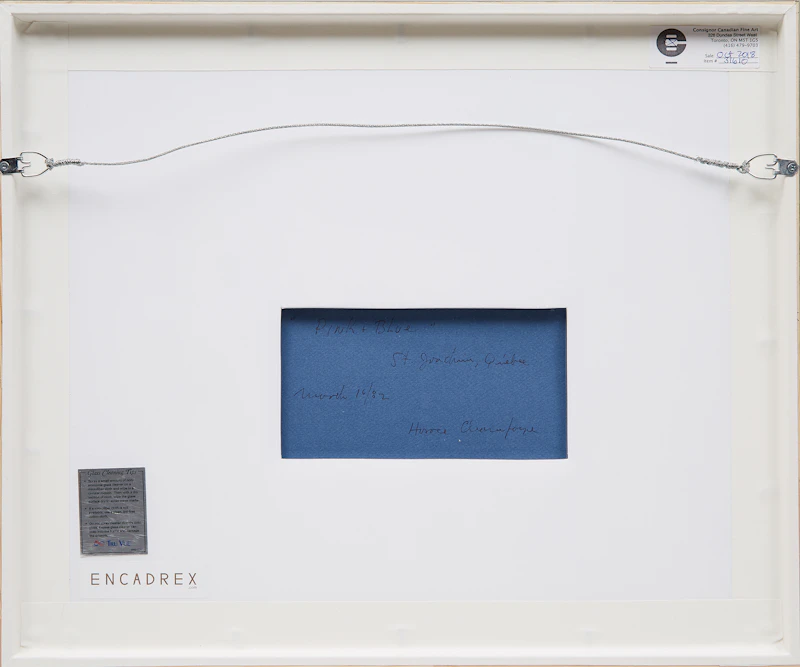 Horace Champagne, Pink + Blue, St. Joachim, Québec, pastel, 1982 - view 3