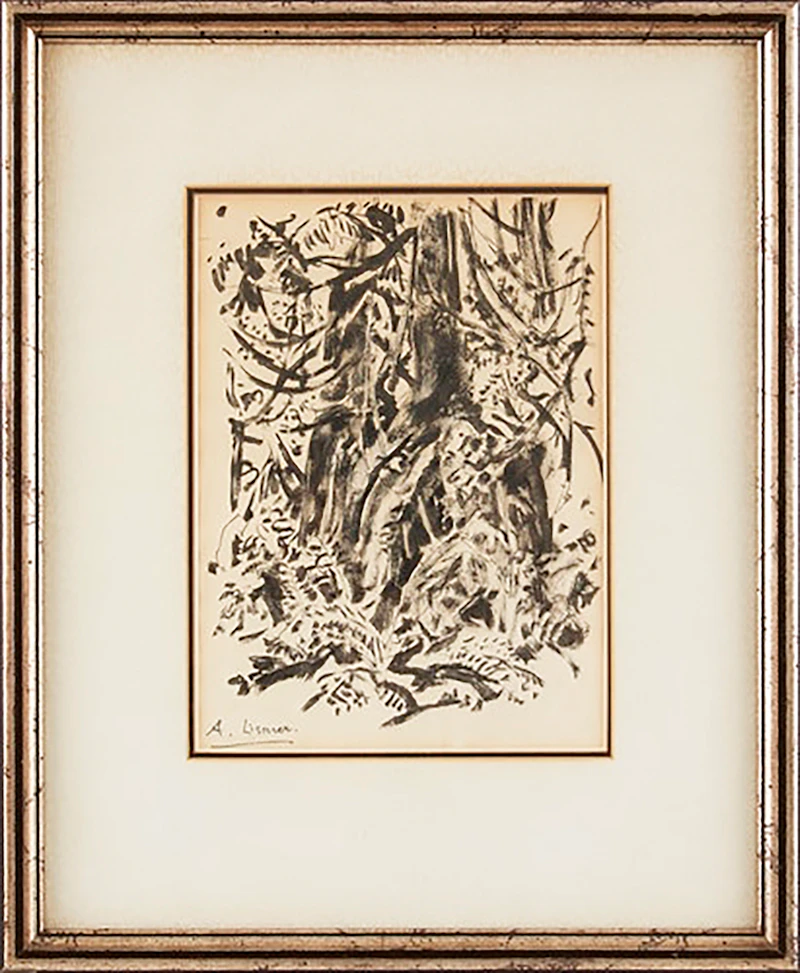 Arthur Lismer, Forest Interior, pen and ink on paper - view 2