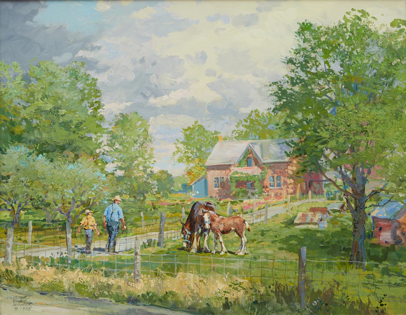 Peter Etril Snyder, Checking the Colt, oil on board, 1995 - view 2