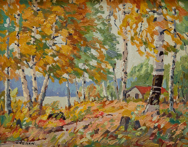 Stuart Clifford Shaw, Lake Temagami, North East Arm, oil on board - view 2