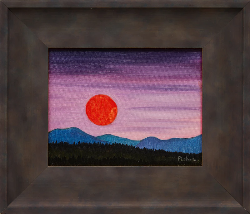 Ciel mauve et soleil rouge by Claude Picher