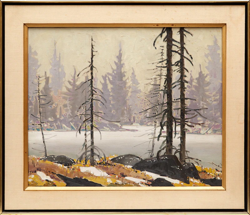 Robert Genn, At Wells Lake, Caribou B.C. , oil on canvas, 1971 - view 2