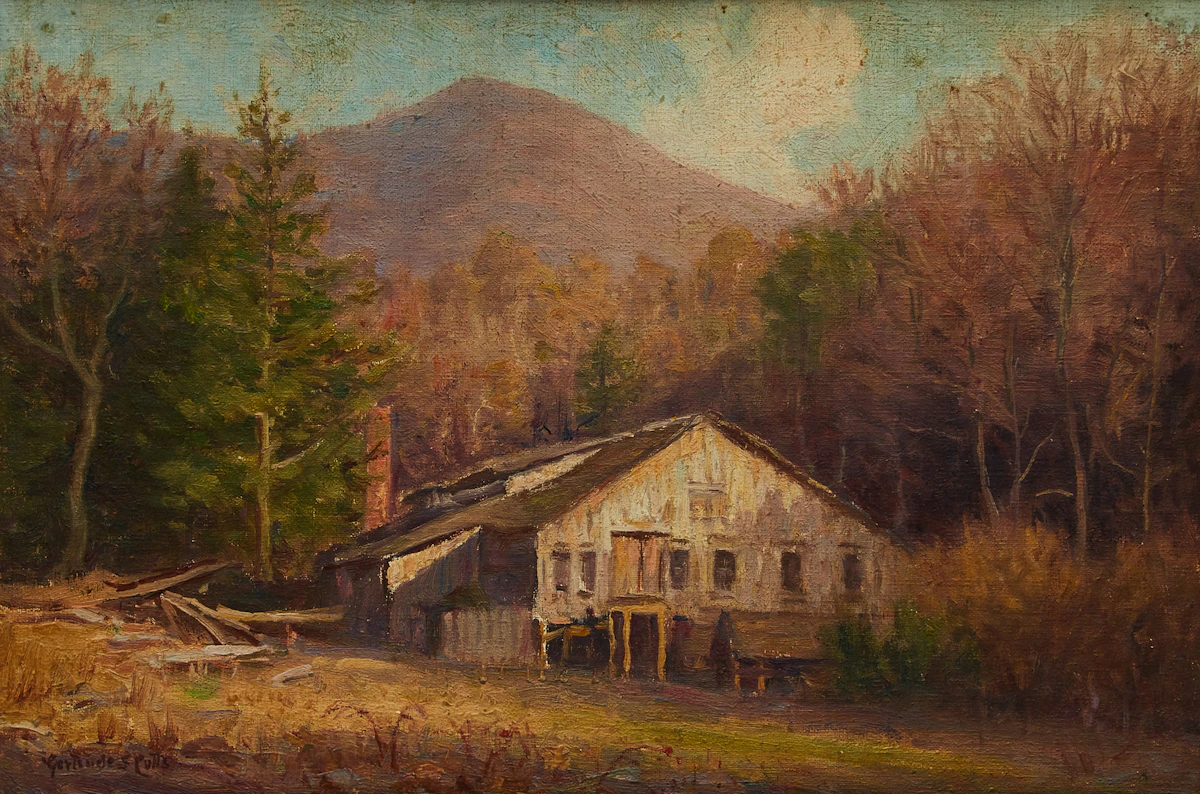 Gertrude Eleanor Spurr Cutts, Homestead, oil on canvas board