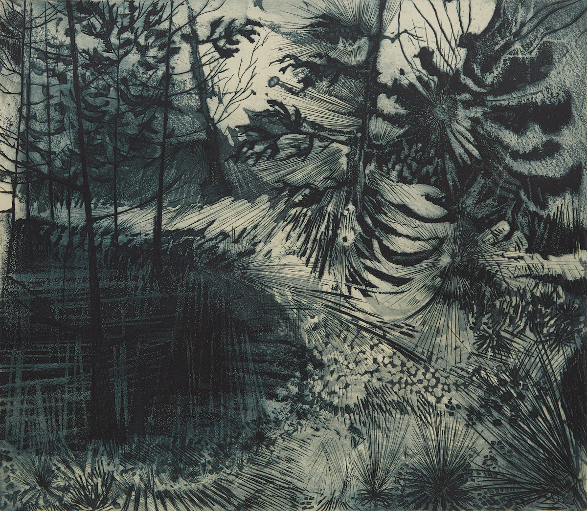David Lloyd Blackwood, Spring, colour etching and aquatint, 1965