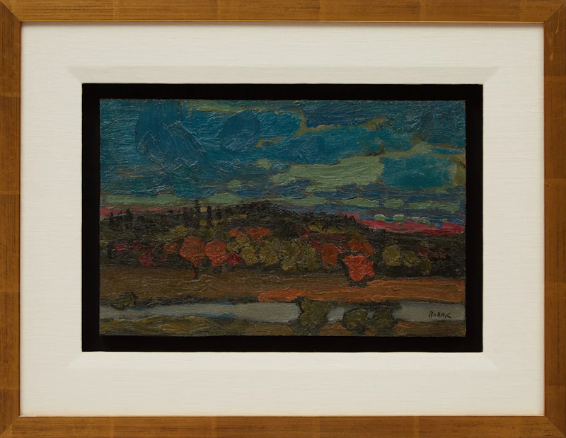 Bruno Joseph Bobak, Autumn Evening, oil on board - view 2