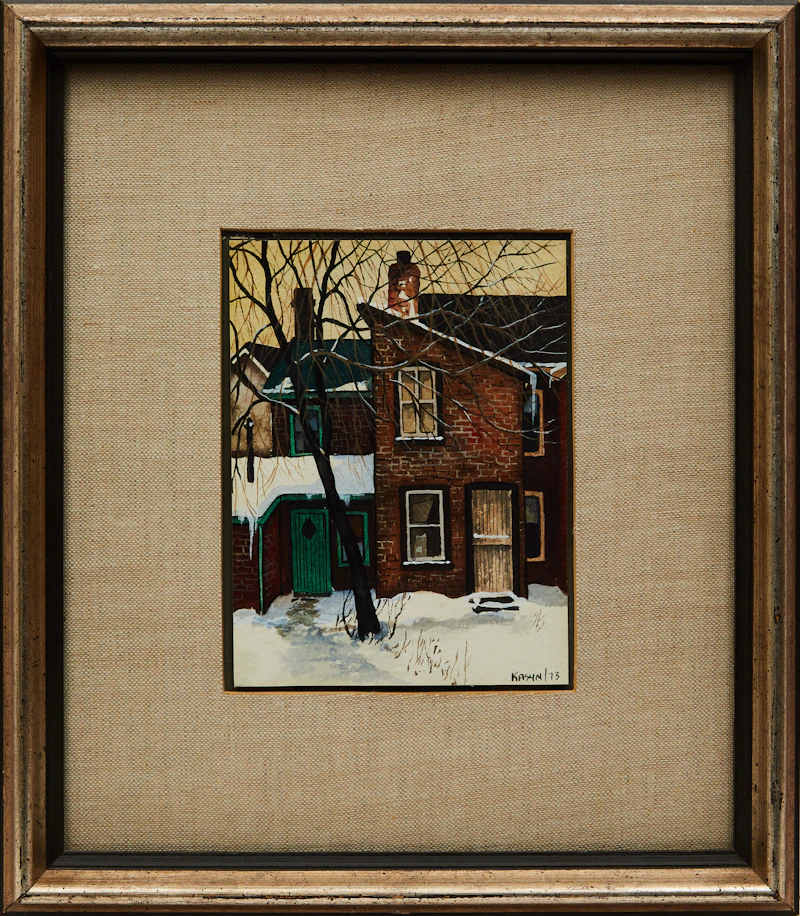 John Kasyn, Behind Robert Street House, watercolour, 1973 - view 2