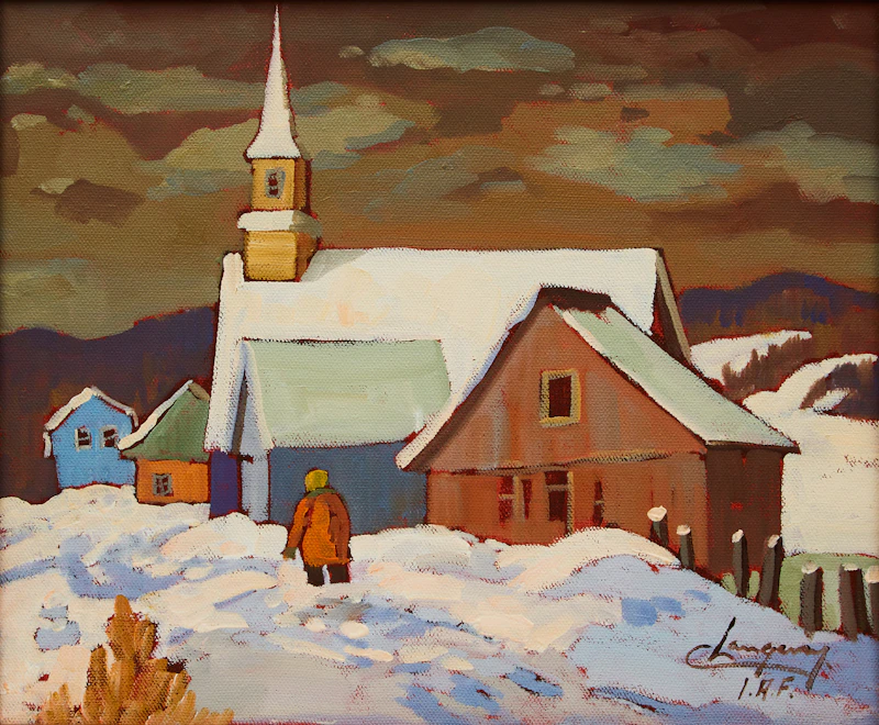 Claude Langevin, Winter Village Scene