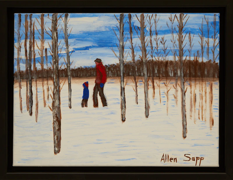 Allen Sapp, Walk in the Woods, oil on canvas - view 2