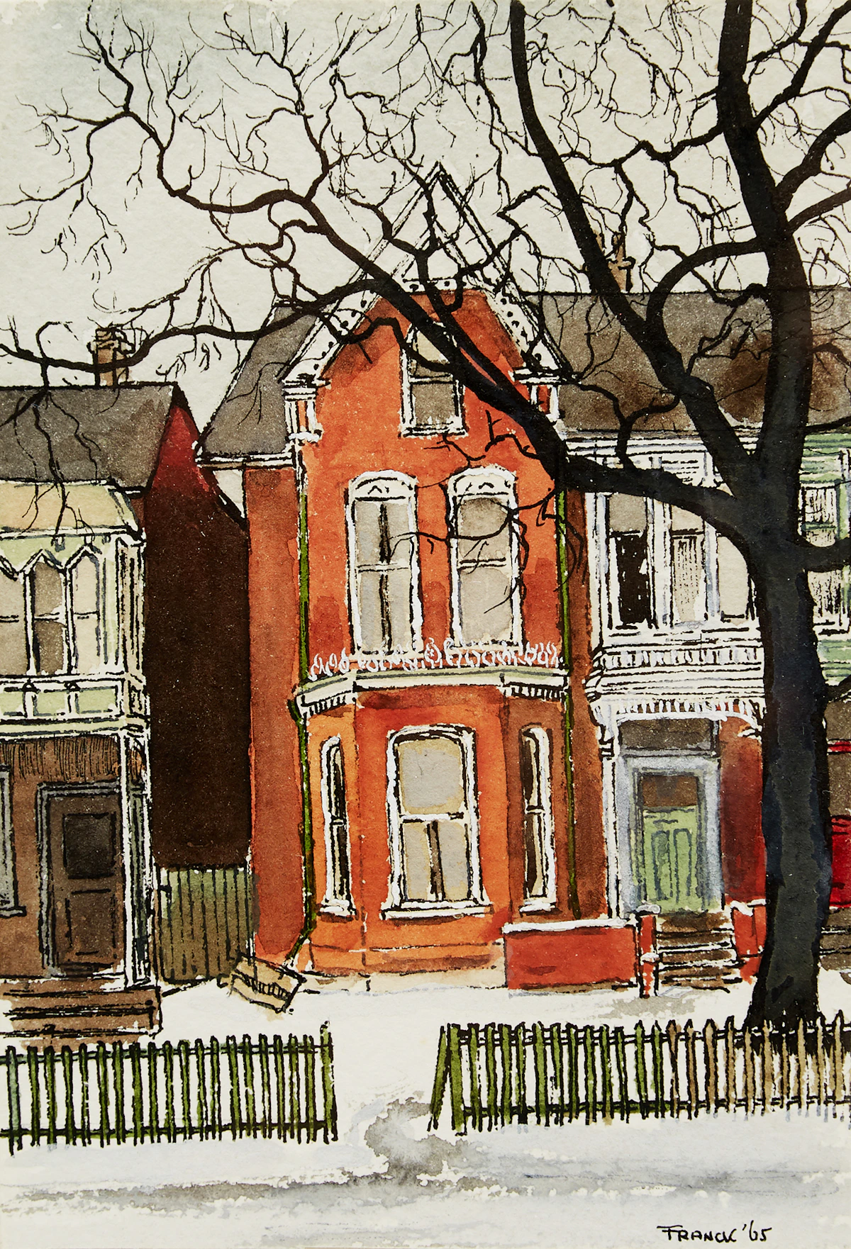 Albert Jacques Franck, 328 Berkeley Street, watercolour, 1965