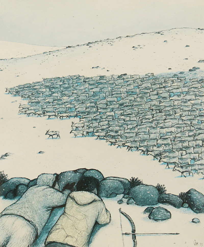 William Kurelek, Stalking Migrating Caribou