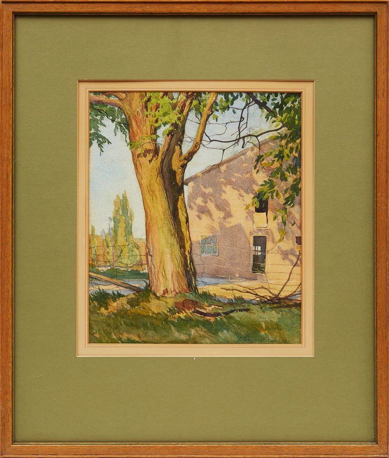 Ernest Conyers Barker, The Grist Mill, Cheltenham, Ontario, watercolour, 1933 - view 2