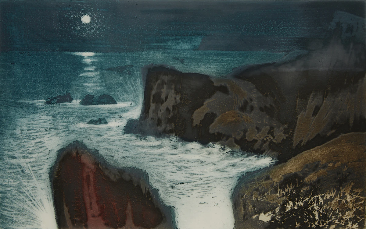 David Lloyd Blackwood, Cape Spear, colour etching and aquatint