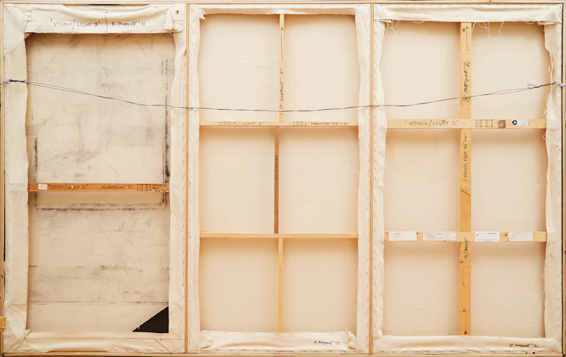 Ron Moppett, Studio/Light 3, oil on canvas triptych, 1981 - view 3