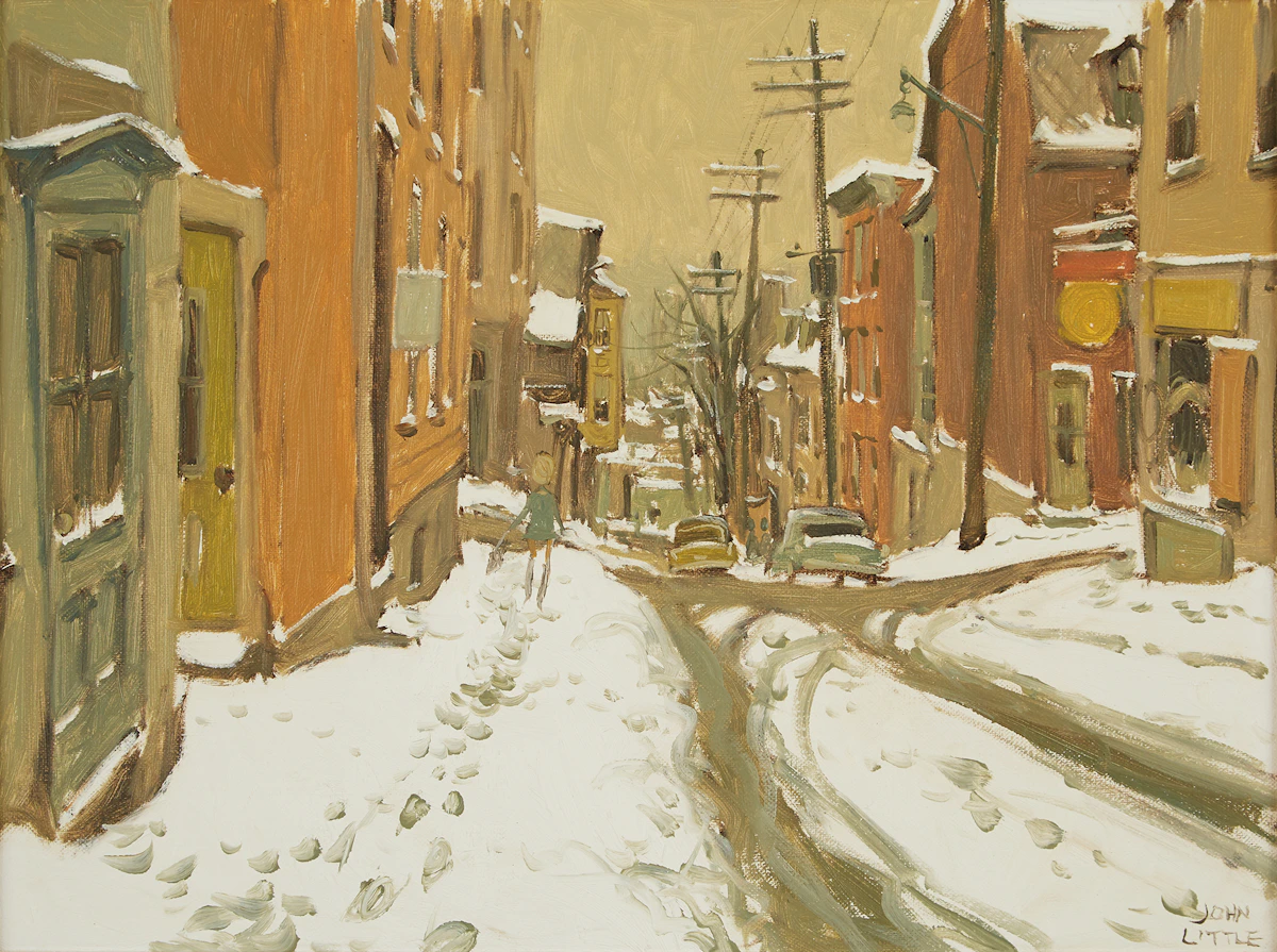 John Little, Côte St. Marc, Quebec, oil on canvas board, 1968