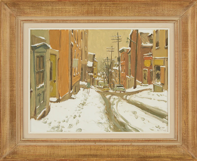 John Little, Côte St. Marc, Quebec, oil on canvas board, 1968 - view 2