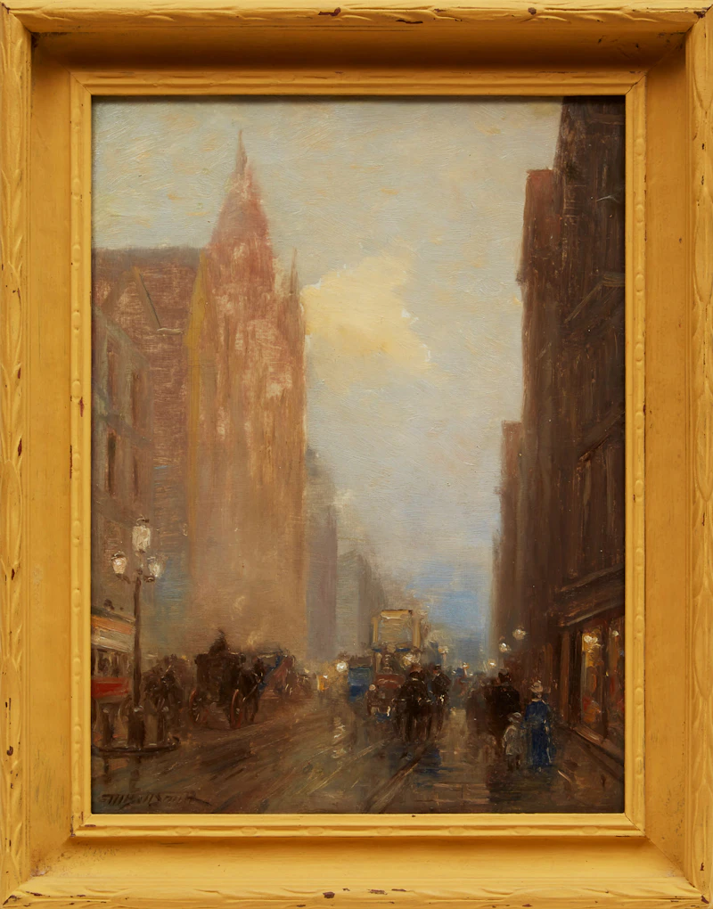 Frederic Marlett Bell-Smith, European Street Scene , oil on board - view 2