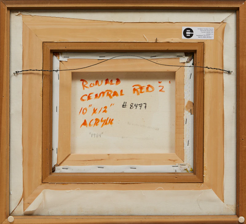 William Ronald, Central Red 2, acrylic on canvas, 1984 - view 3