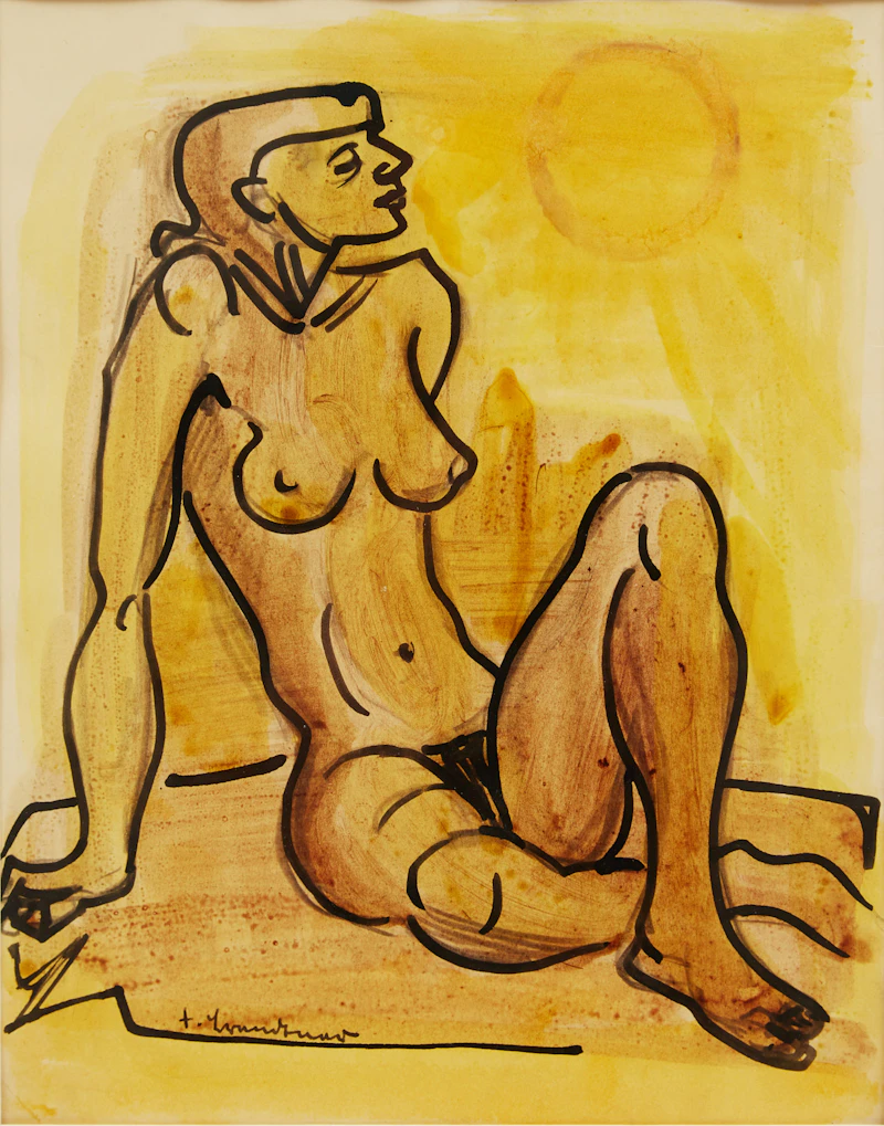 Fritz Brandtner, Seated Nude