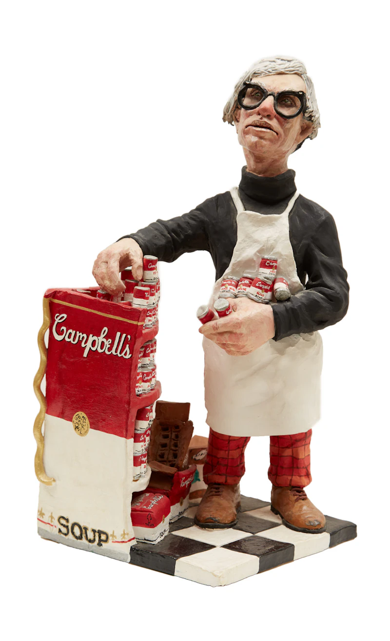 Patrick Amiot, Andy Warhol’s Campbell’s Soup, hand-painted ceramic sculpture - view 1