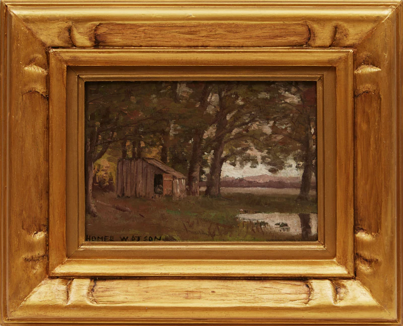 Homer Ransford Watson, Sketch of a Cabin, oil on board - view 2