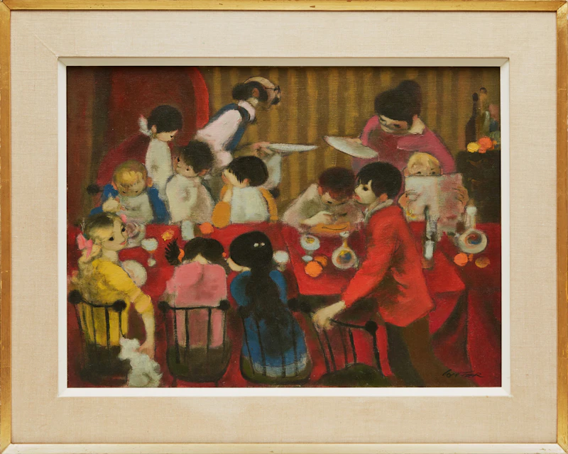 William Arthur Winter, School Kids - Paris, oil on canvas board - view 2