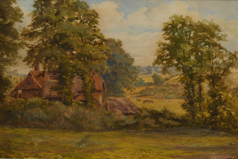 Frederick Arthur Verner, Country Landscape, watercolour - view 2