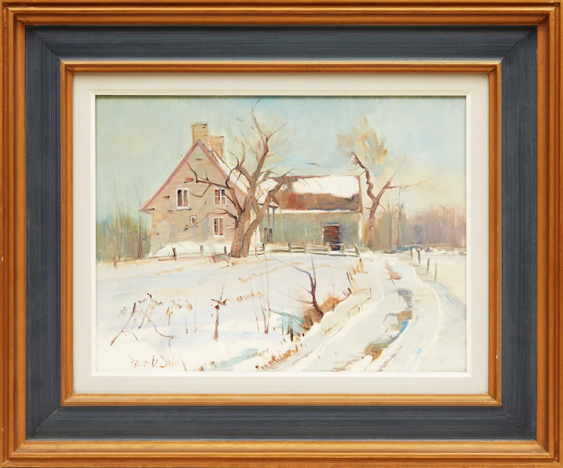 Bruce Le Dain, Near Boucherville, Quebec, oil on board, 1977 - view 2