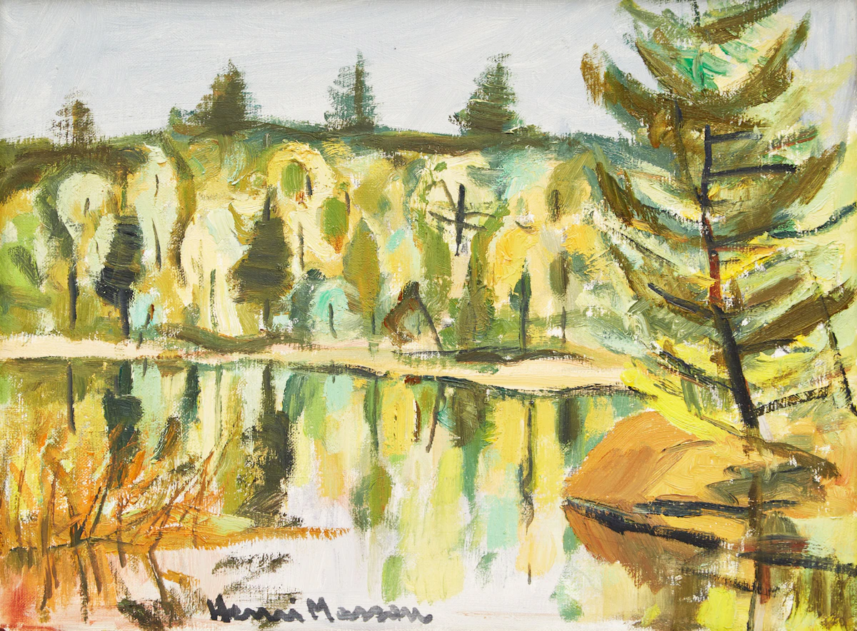 Henri Leopold Masson, Autumn Landscape, oil on canvas