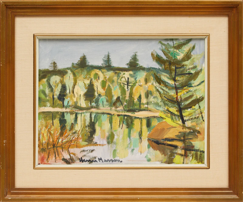 Henri Leopold Masson, Autumn Landscape, oil on canvas - view 2