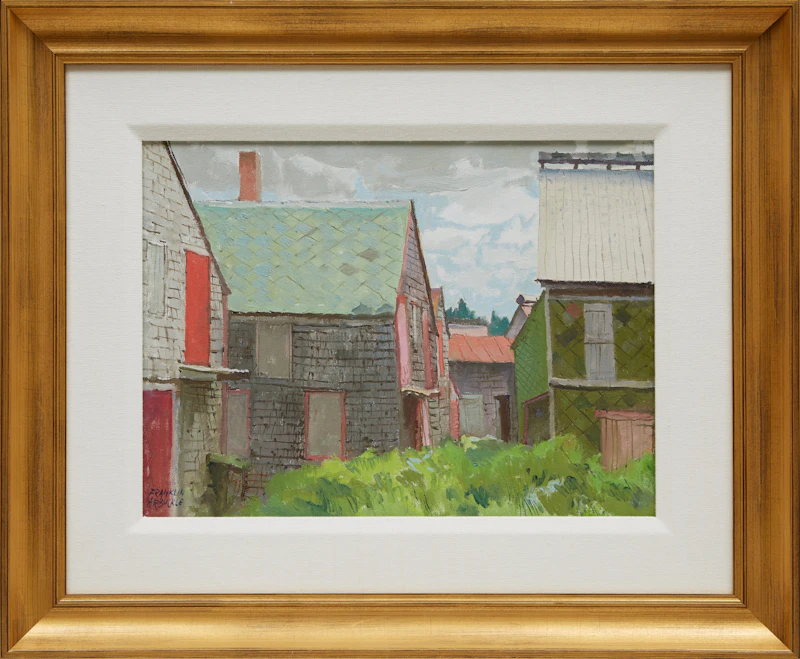 Deserted Fish Drying Houses, Seal Cove, Grand Manan, NB by George Franklin Arbuckle