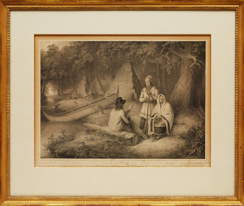 Cornelius Krieghoff, Indian Wigwam in Lower Canada, lithograph - view 2