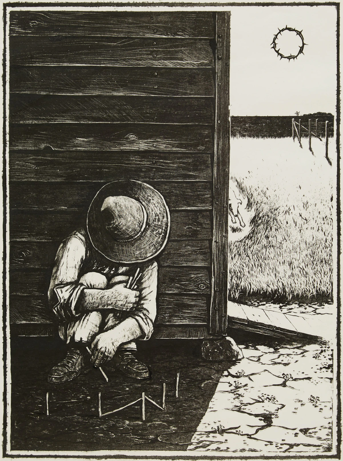 William Kurelek, The Hound of Heaven, lithograph