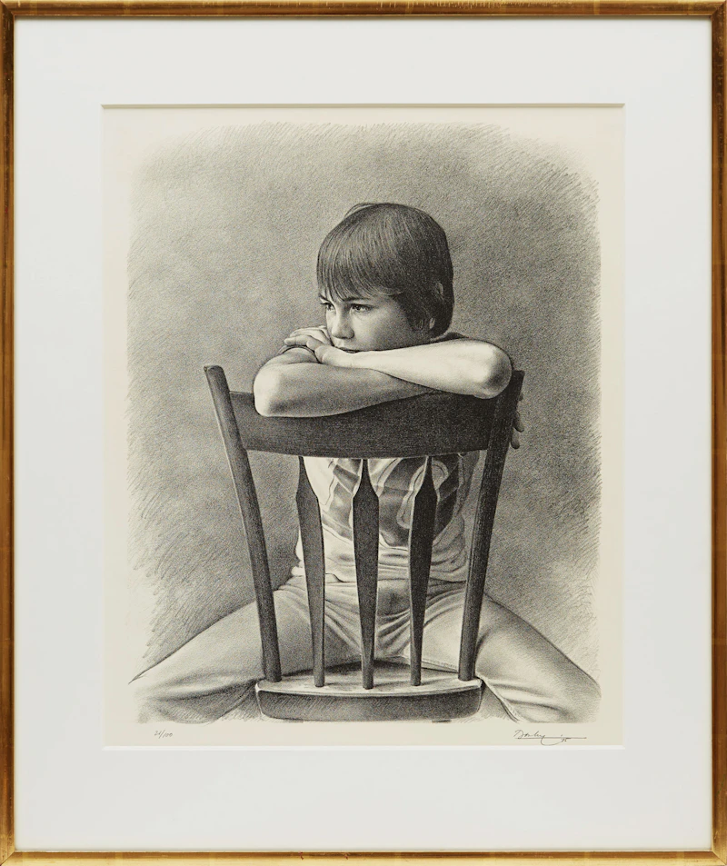 Kenneth Danby, Boy on a Chair (Robert), lithograph, 1975 - view 2