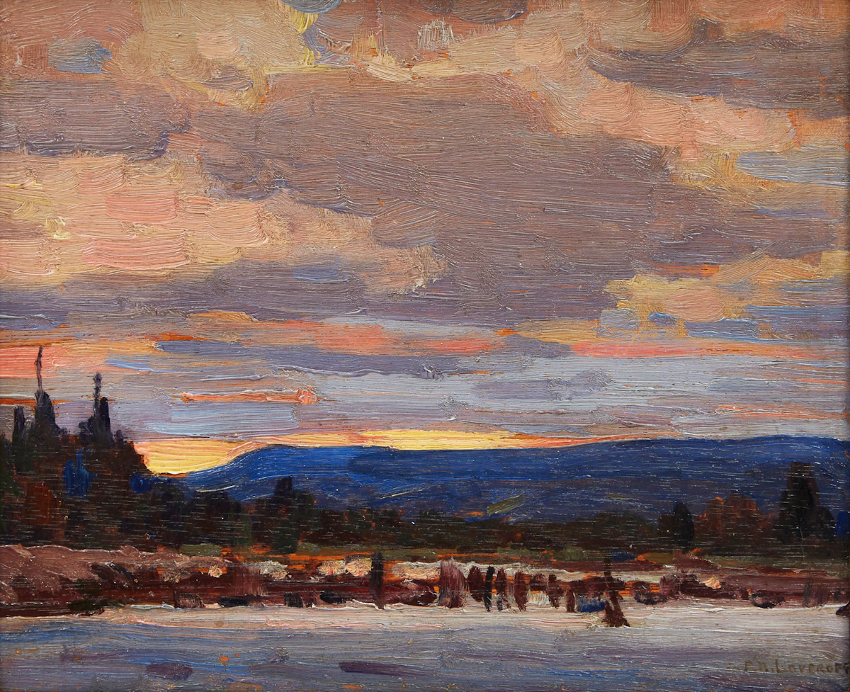 Frederick Nicholas Loveroff, Evening, oil on board