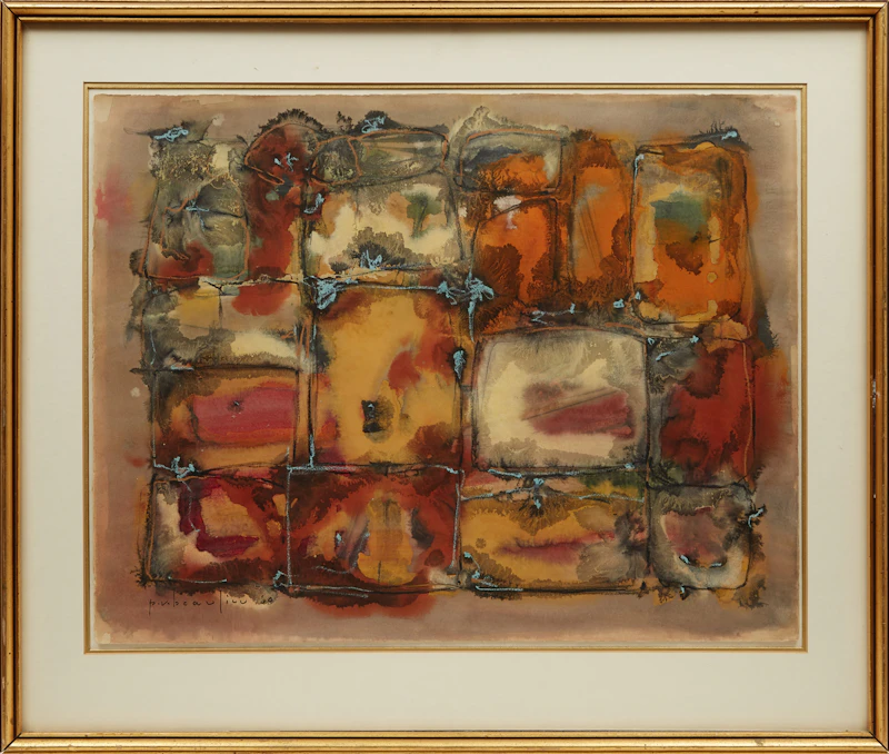 Paul-Vanier Beaulieu, Abstraction, mixed media on paper - view 2