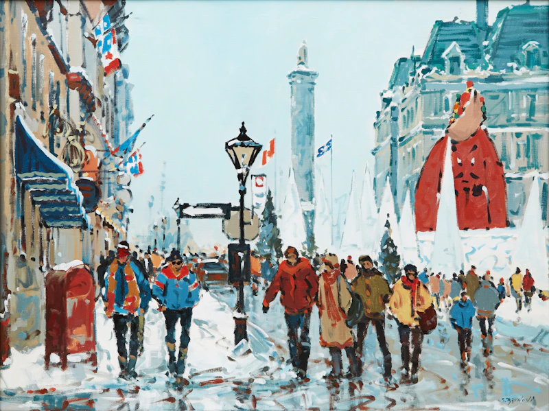 Serge Brunoni, Montréal, place Jacques Cartier, la fête des neiges