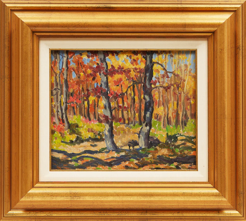 Randolph Stanley Hewton, Autumn Forest, oil on canvas - view 2