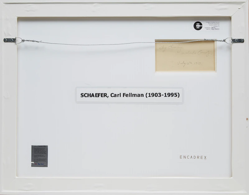 Carl Fellman Schaefer, Sky Clearing, Waterloo County, watercolour, 1967 - view 3