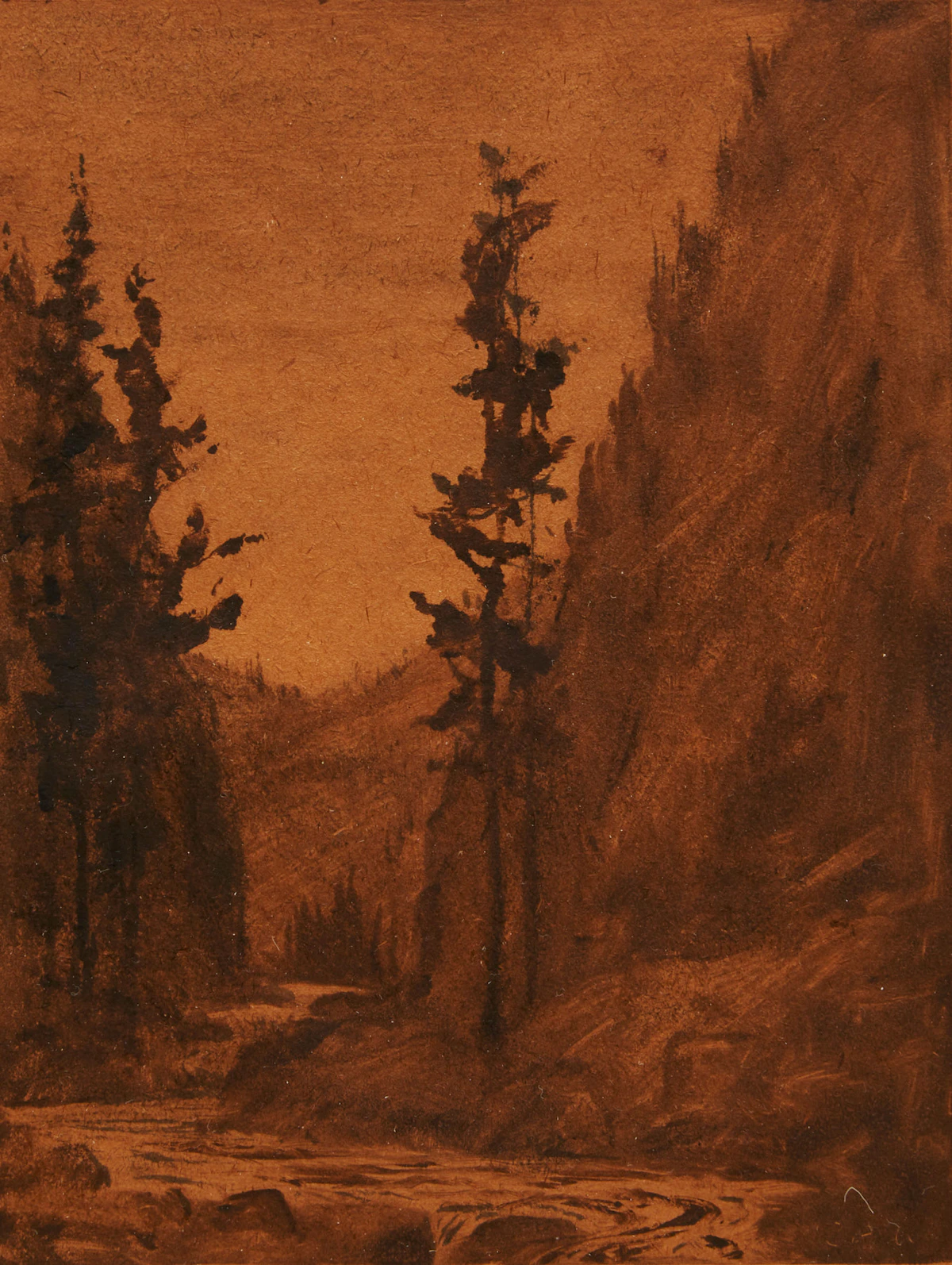 George Agnew Reid, Agawa Canyon, Algoma, monoprint
