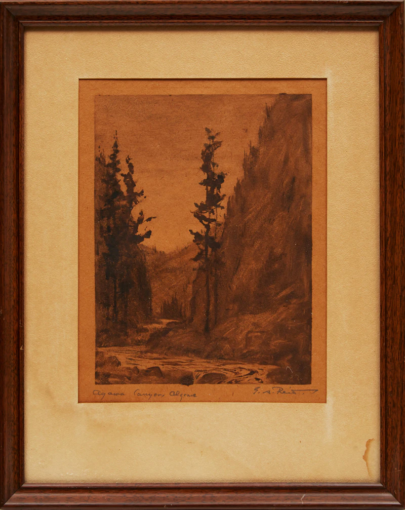 George Agnew Reid, Agawa Canyon, Algoma, monoprint - view 2