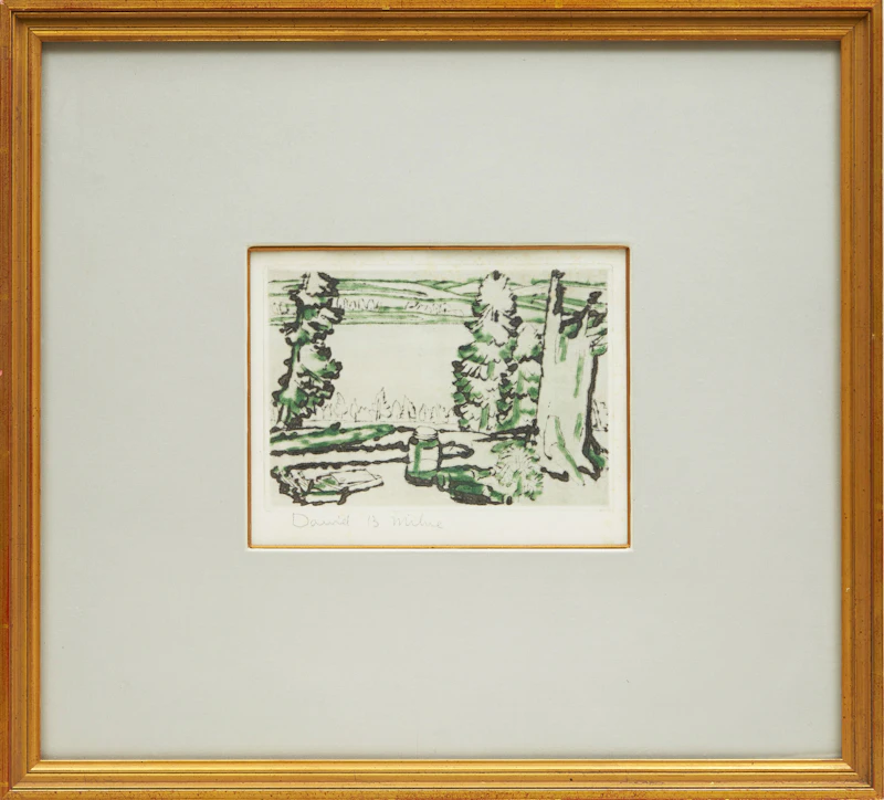 David Brown Milne, Painting Place (Hilltop), drypoint etching, 1931 - view 2