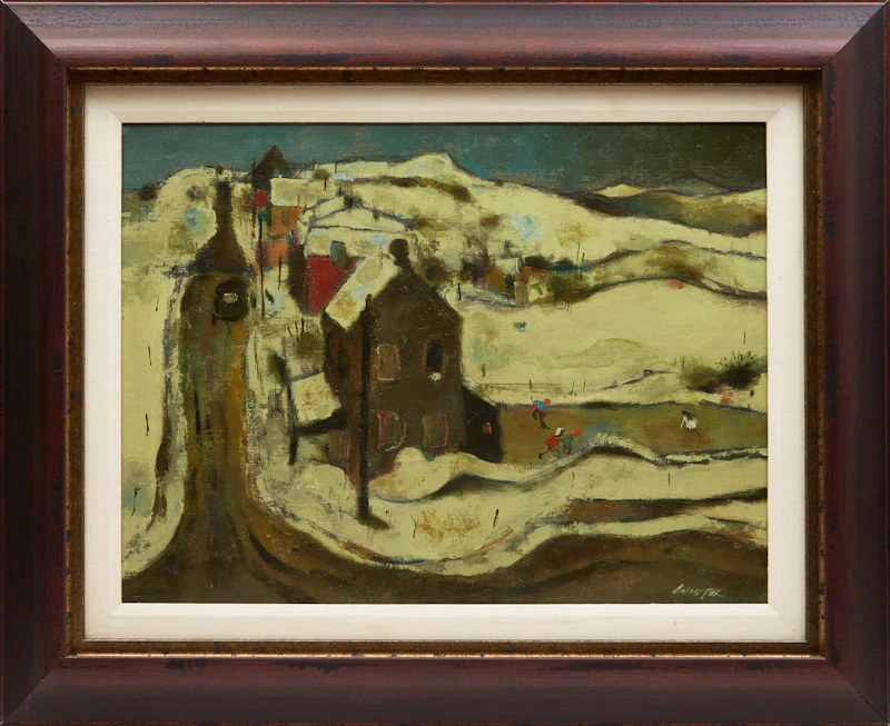 William Arthur Winter, The Rink, oil on canvas board, 1981 - view 2