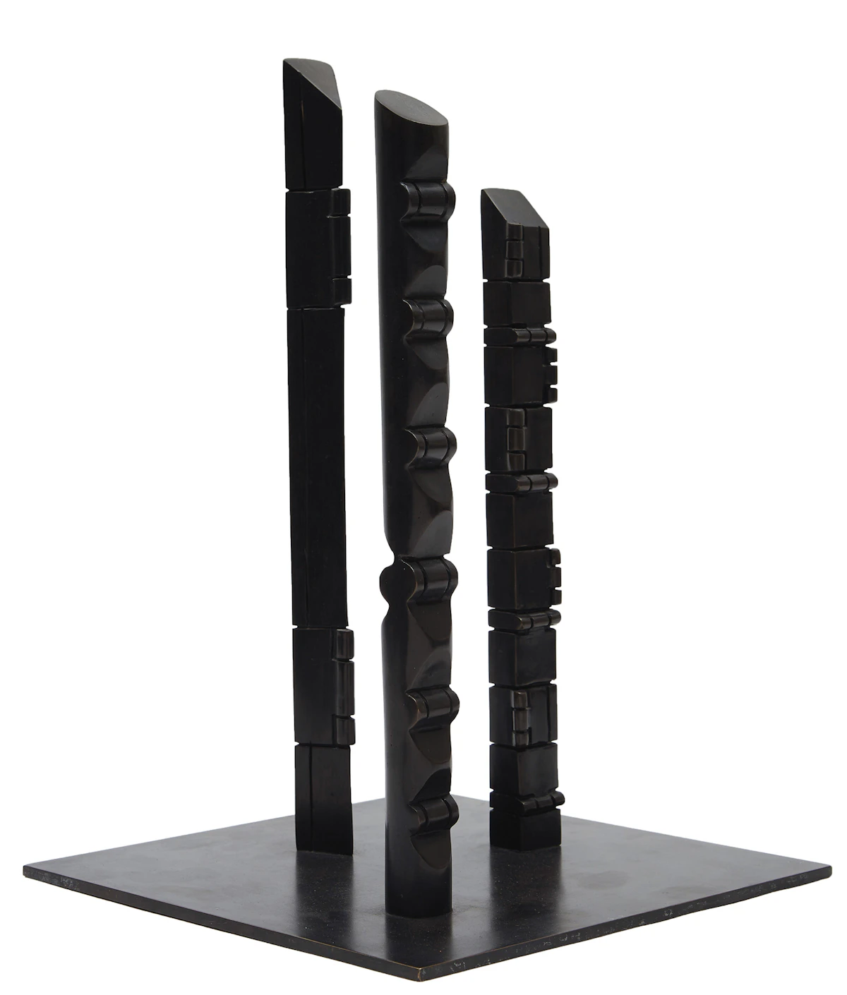 Sorel Etrog, Three Totems, bronze, 1981