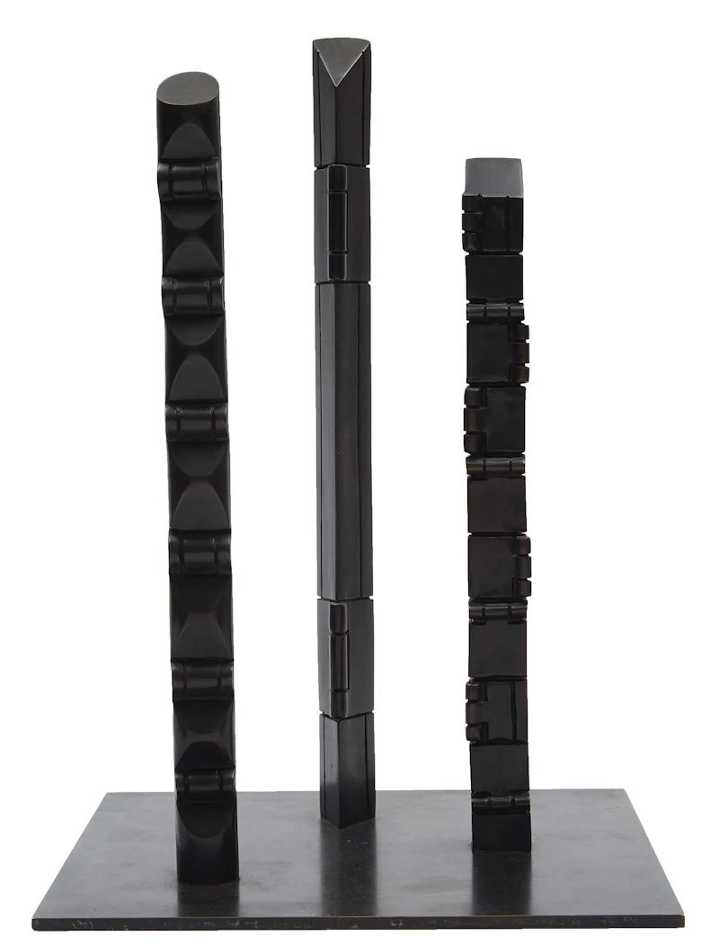 Sorel Etrog, Three Totems, bronze, 1981 - view 2