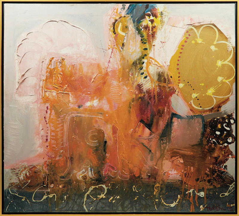 Thomas Sherlock Hodgson, Abstraction, oil on canvas, 1963 - view 2