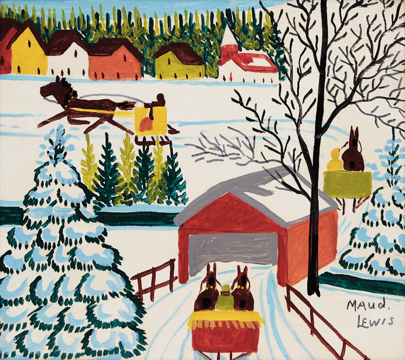 Maud Lewis, Snow-Covered Bridge