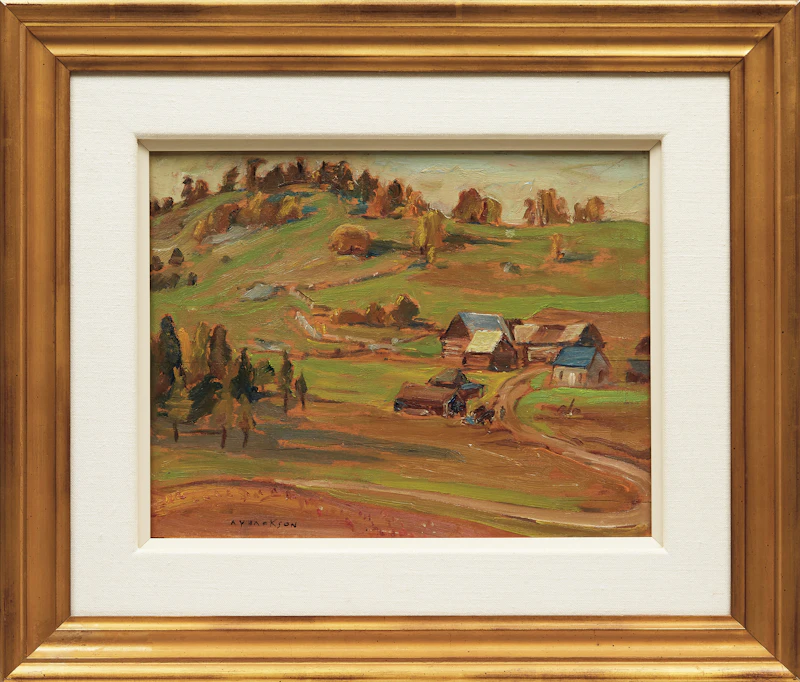 Alexander Young Jackson, Ste Anne de la Pocatiere, oil on split panel - view 2